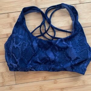 Blue Snake Print Sports Bra bralette Victoria’s secret medium